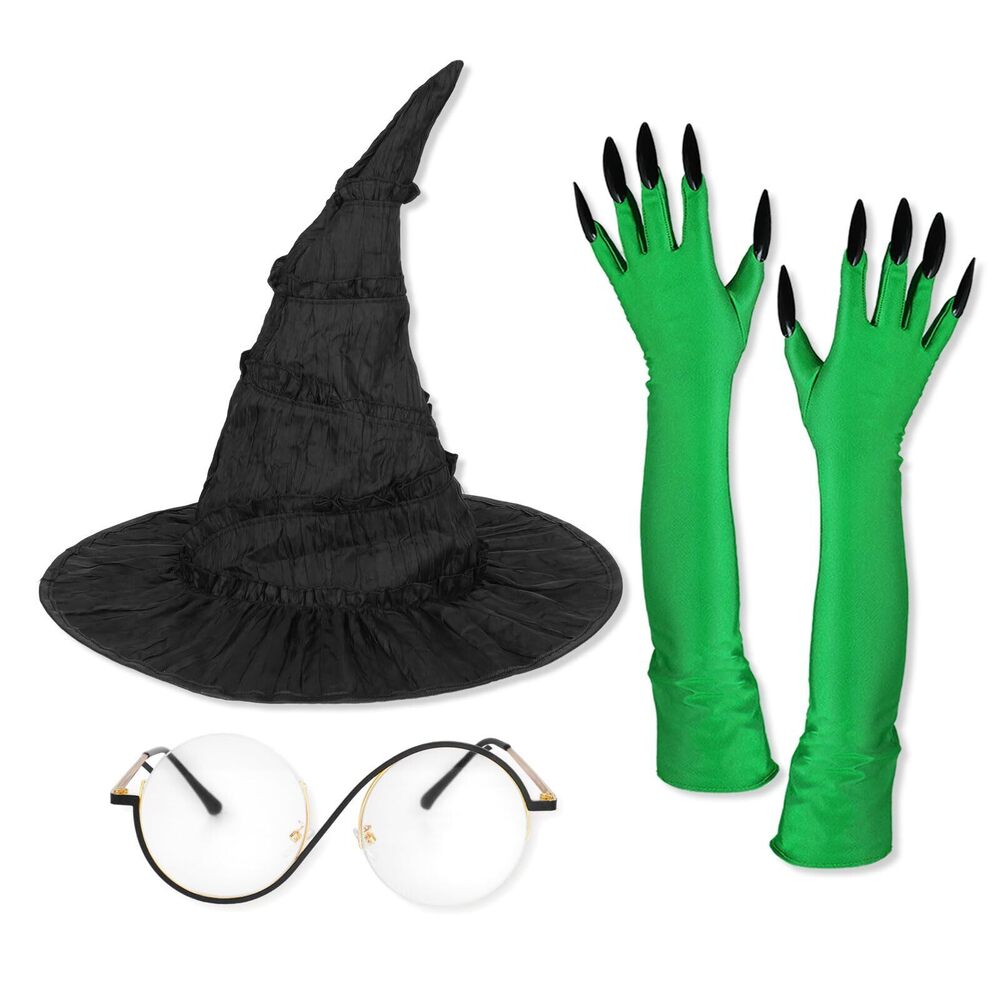 7945 Witch Costume Include Witch Hat Glasses Witches Glovess